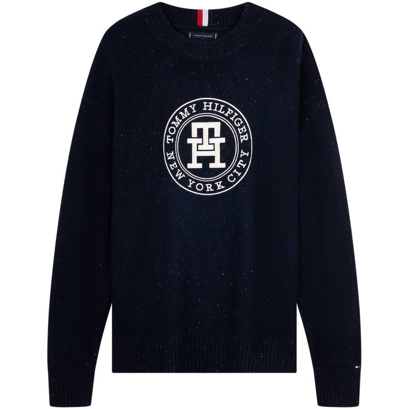 Tommy Hilfiger Sweaters Men's Navy Blue FAP Crew Neck Moderate Other