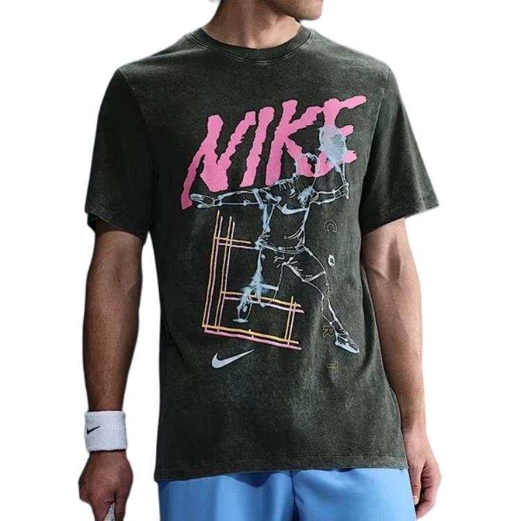 Nike Nike Clothing T Shirts Men's Sequoia Green Crew Neck