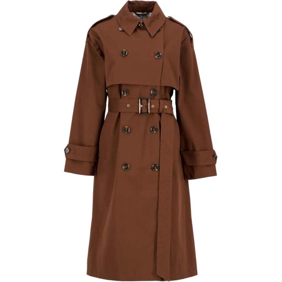 BARBOUR Trench Coats Women's Brown Lapel Moderate