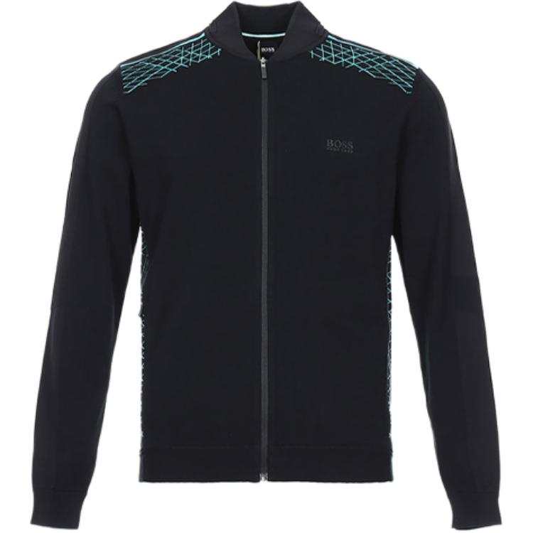 HUGO BOSS Sweaters Men's Black Moderate Cardigan