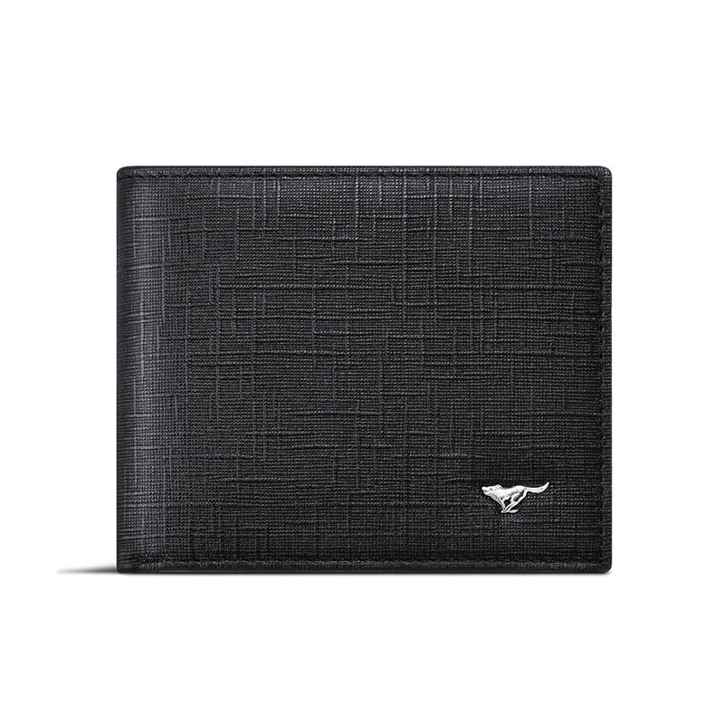 SEPTWOLVES Top Grain Cow Leather Wallet Regular Men's Black
