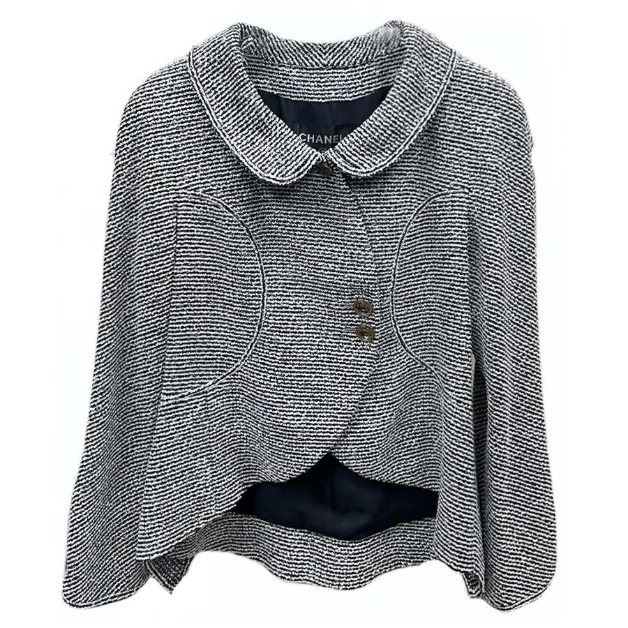 CHANEL 20 Spring Show Style Business Suit Coat Women's Gray