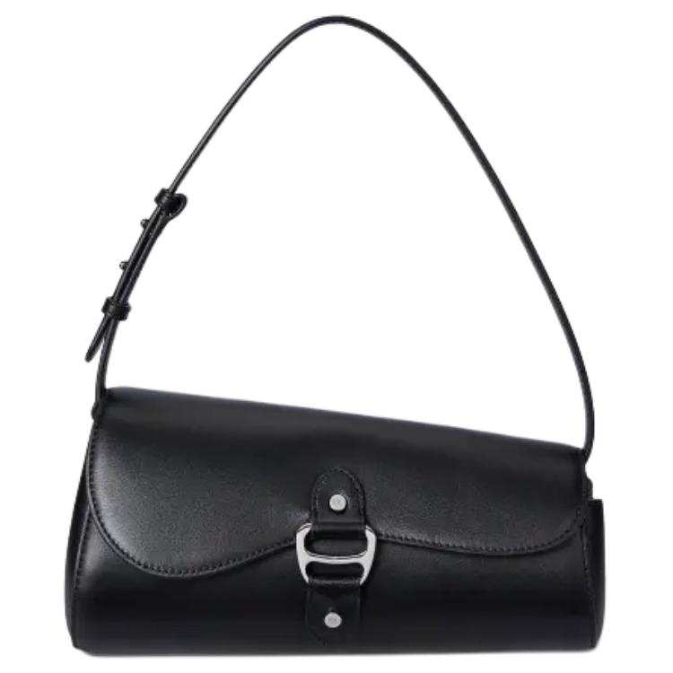 LAUREN RALPH LAUREN Leather Shoulder Bag Medium Women's Black