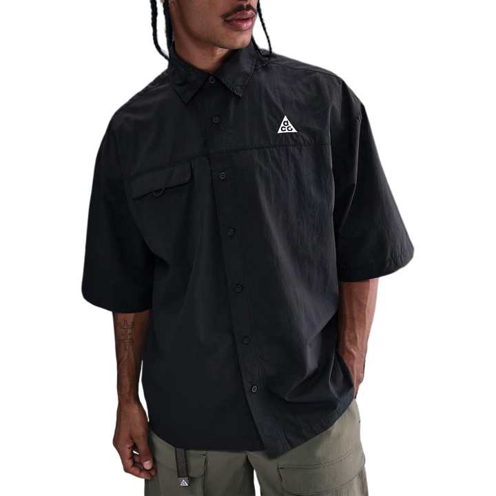 Nike Nike Clothing Shirts Men's Black Lapel Moderate