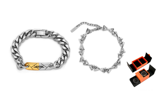 OMTO Stainless Steel Cuban Chain Unisex Silver