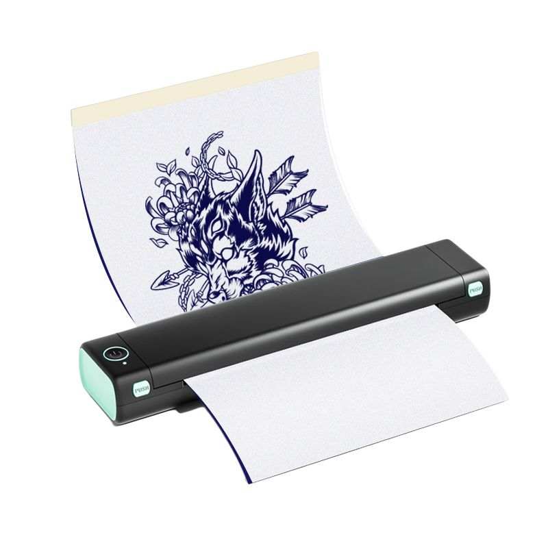 MR.IN Tattoo Printer Portable A4 No Ink Thermal Small Hand Free HD Bluetooth