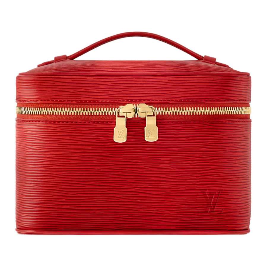 LOUIS VUITTON Nice Epi Grain Leather Makeup Bag Mini Women's Louis Red