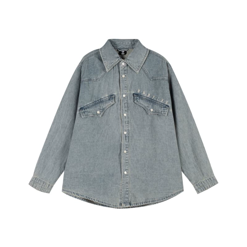 Li-Ning Li Ning Denim Jackets Men's Light Blue Lapel Moderate Button Decoration
