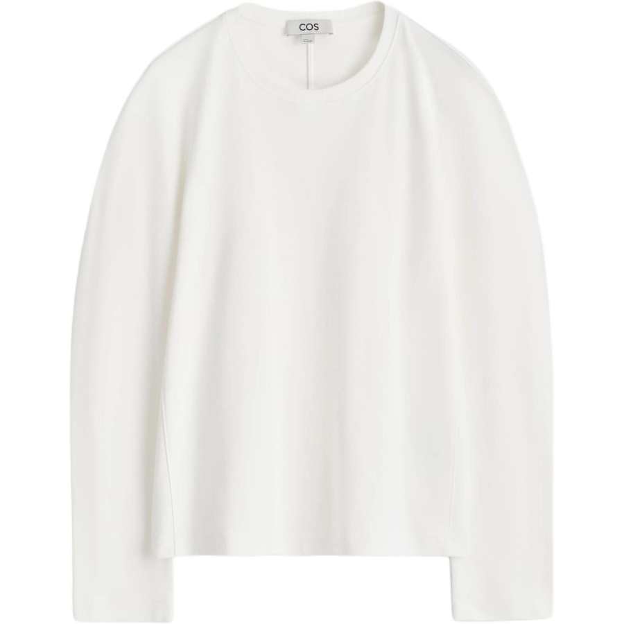 COS T Shirts Women's White Crew Neck Moderate