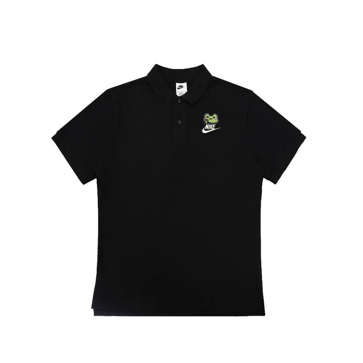 Nike Nike Polo Shirts Unisex Black Polo Collar Moderate Straight Fit