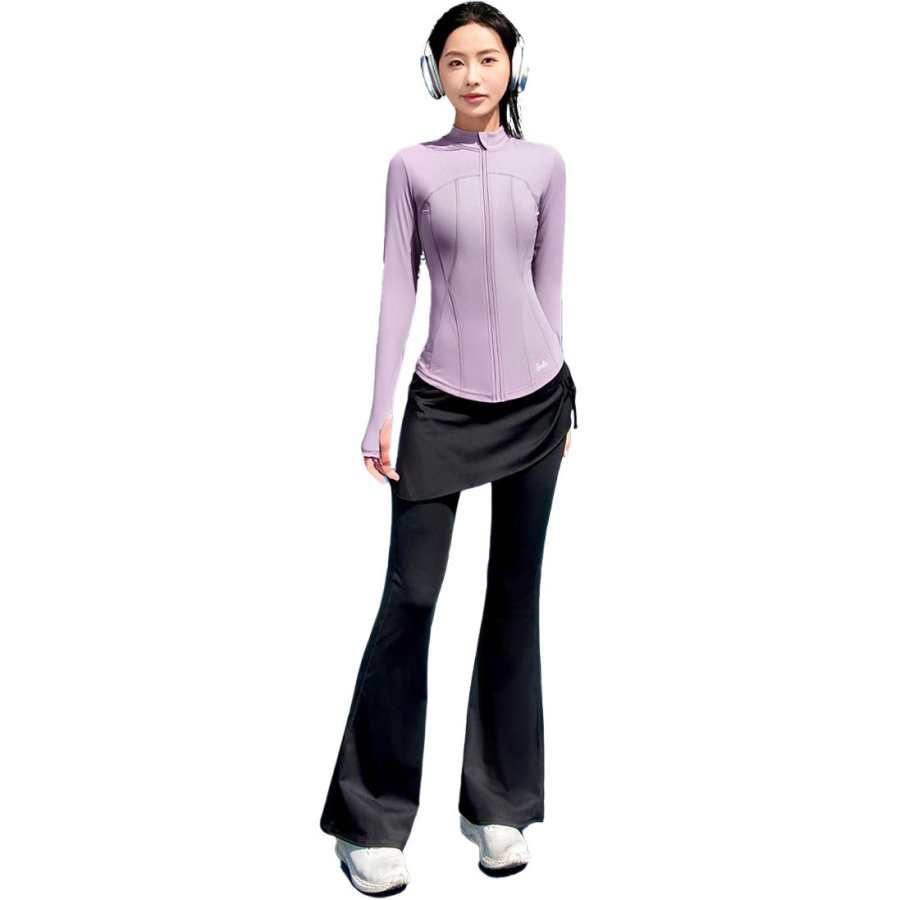 Barbie Fitness Sets Women's Violet+Black Half Turtleneck Moderate