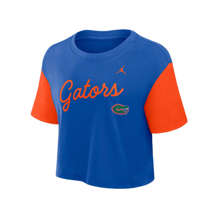 Jordan Jordan Florida Script Women's Jordan Brand Dri-FIT College Cropped T-Shirt