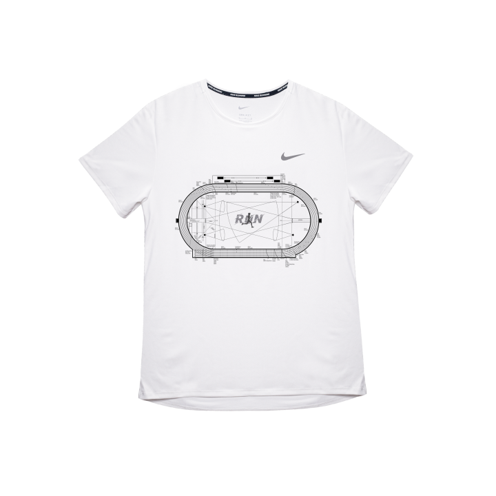 Nike Nike Dri Fit Running T Shirts Men's White Moderate
