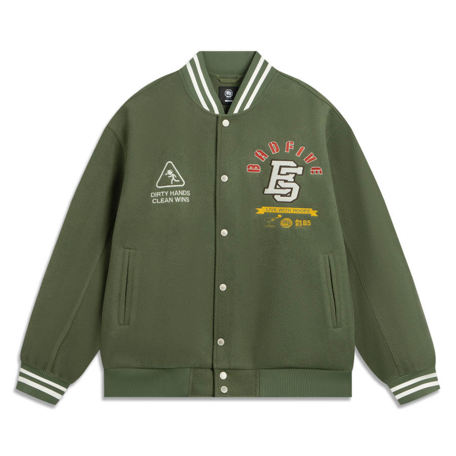 Li-Ning Li Ning Jackets Men's Cypress Green Baseball Collar Moderate Other