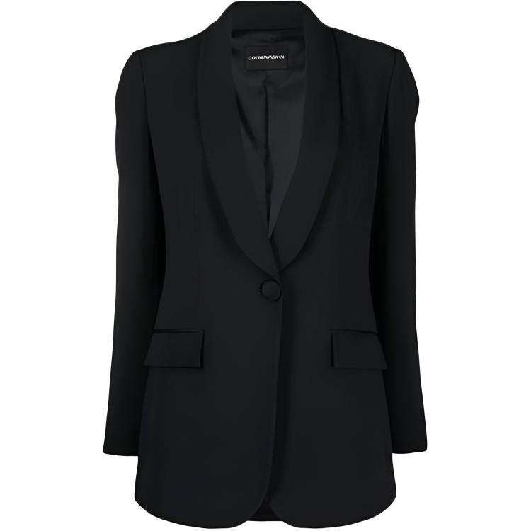 EMPORIO ARMANI Single breasted Blazer In Envers Satin