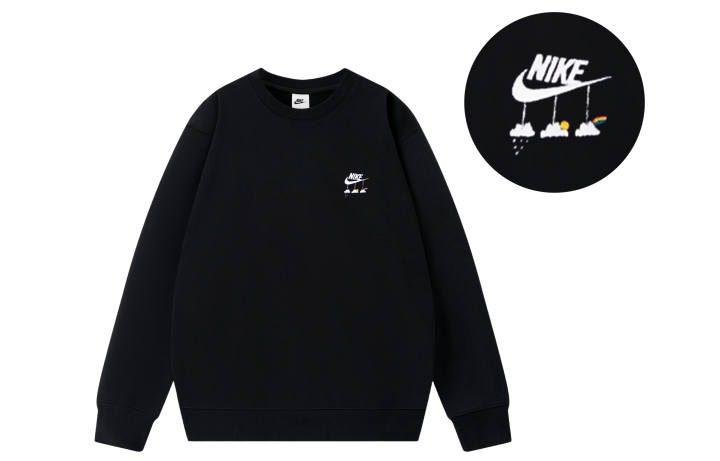 Nike Nike Sweatshirts Unisex Black Crew Neck Moderate Regular