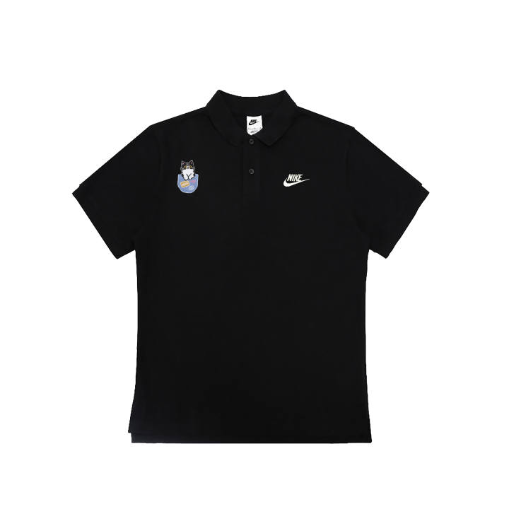 Nike Nike Swoosh Polo Shirts Unisex Black Polo Collar Moderate Straight Fit