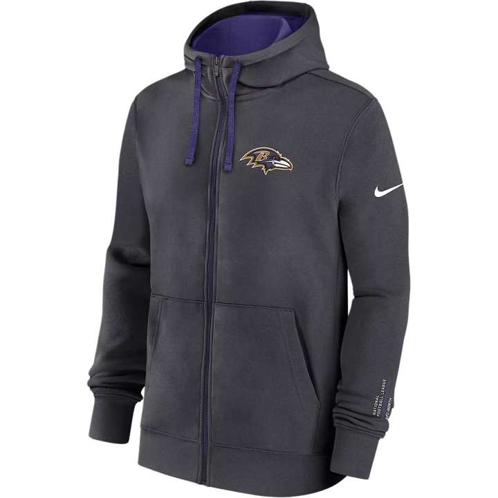 Nike Nike Baltimore Ravens Playbook Page Club Men's Nike Nfl Full-Zip Hoodie