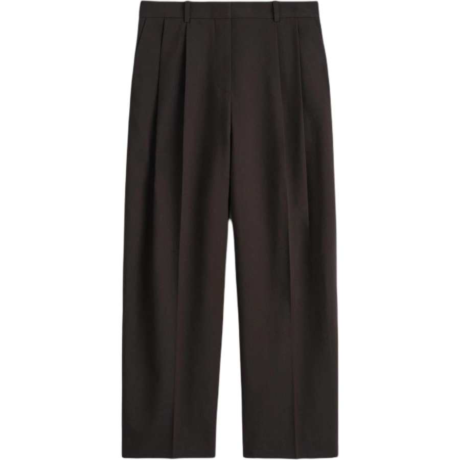 COS Casual Pants Women's Dark Brown Moderate Wide Leg Pants