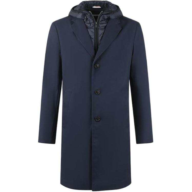 HUGO BOSS SS24 Trench Coat Men's Marine Blue