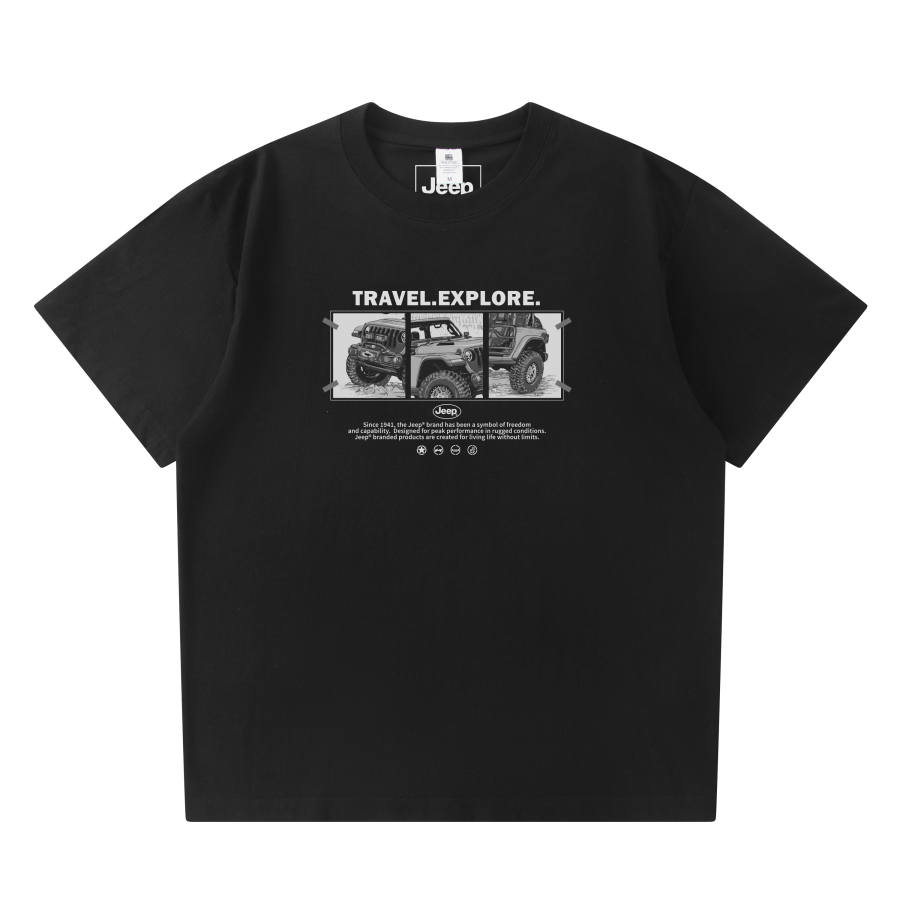 Jeep Drop Shoulder Sleeve T-Shirt Unisex