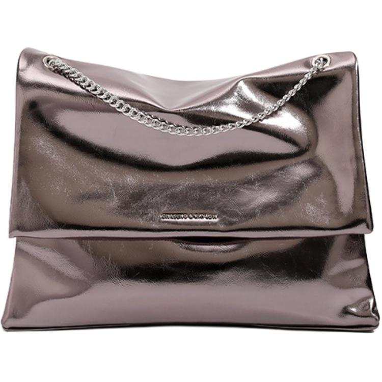PAYOT Synthetic Leather Tote Bag, Shopping Bag, Shoulder Bag Women's Tin Gray/Burgundy/Black