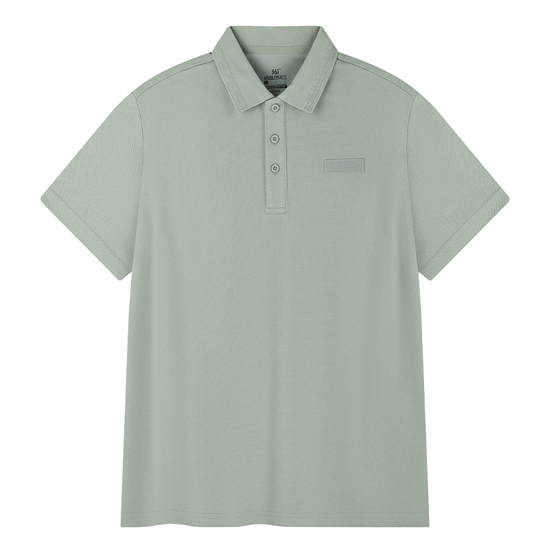 361° Polo Shirts Men's Mugwort Green Polo Collar Moderate Straight Fit