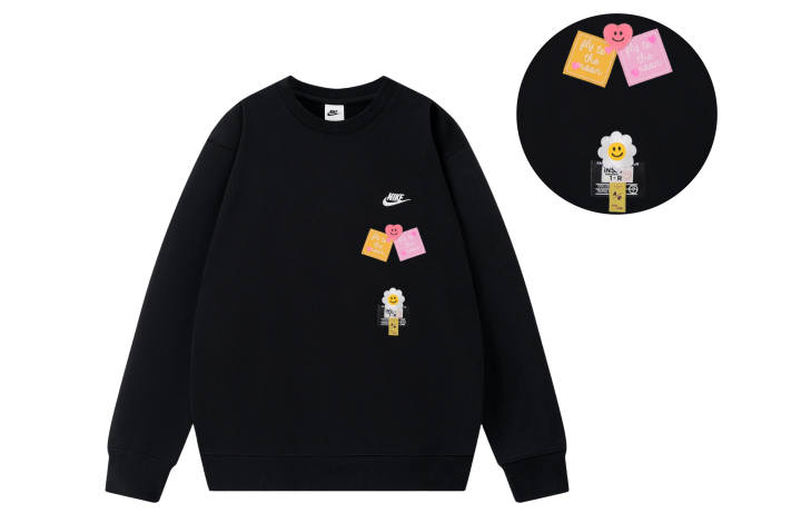 Nike Nike Sweatshirts Unisex Black Crew Neck Moderate Regular