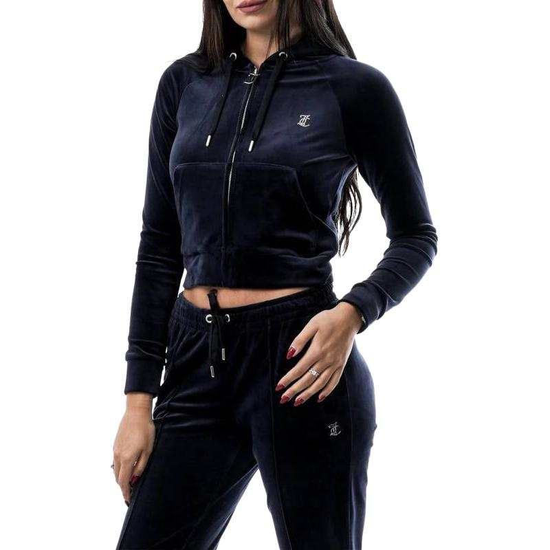 Juicy Couture Sweatshirts Women's Blue Hooded Moderate