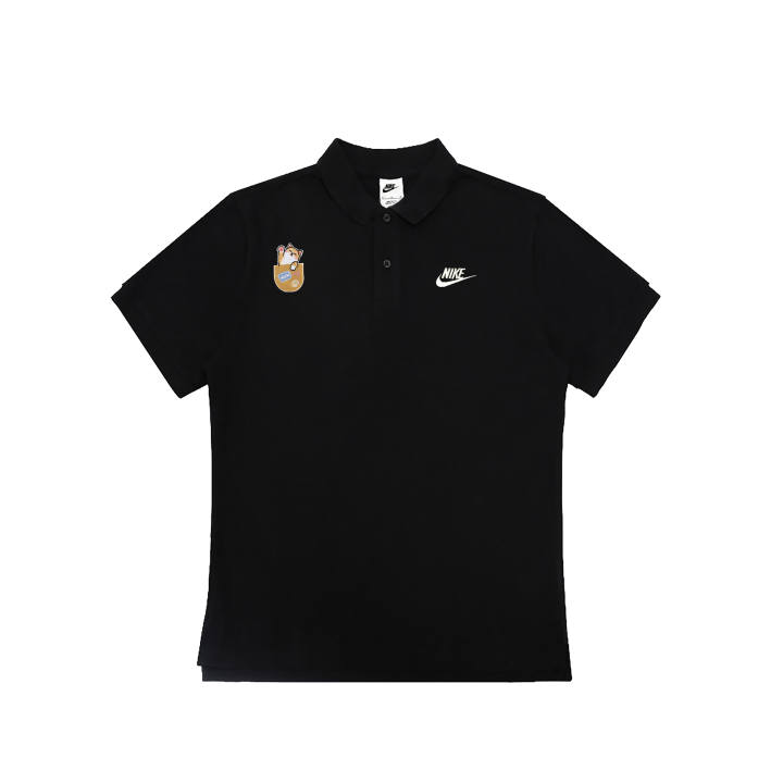 Nike Nike Swoosh Polo Shirts Unisex Black Polo Collar Moderate Straight Fit