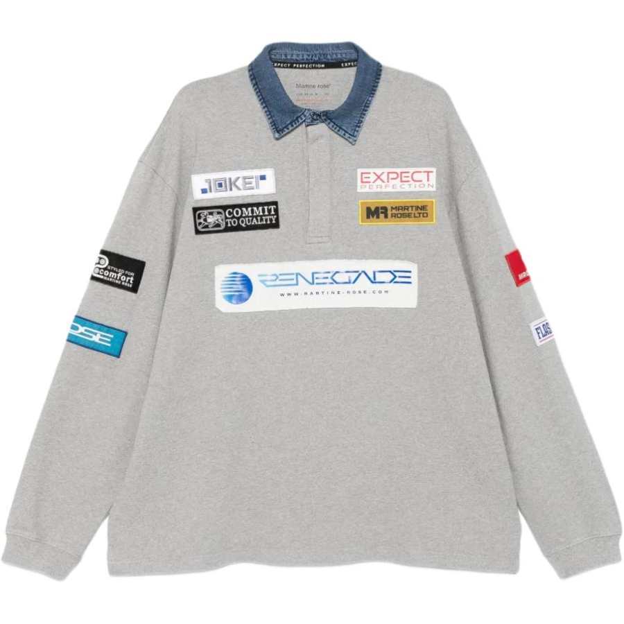Martine Rose Rugby Patchwork Polo Shirt