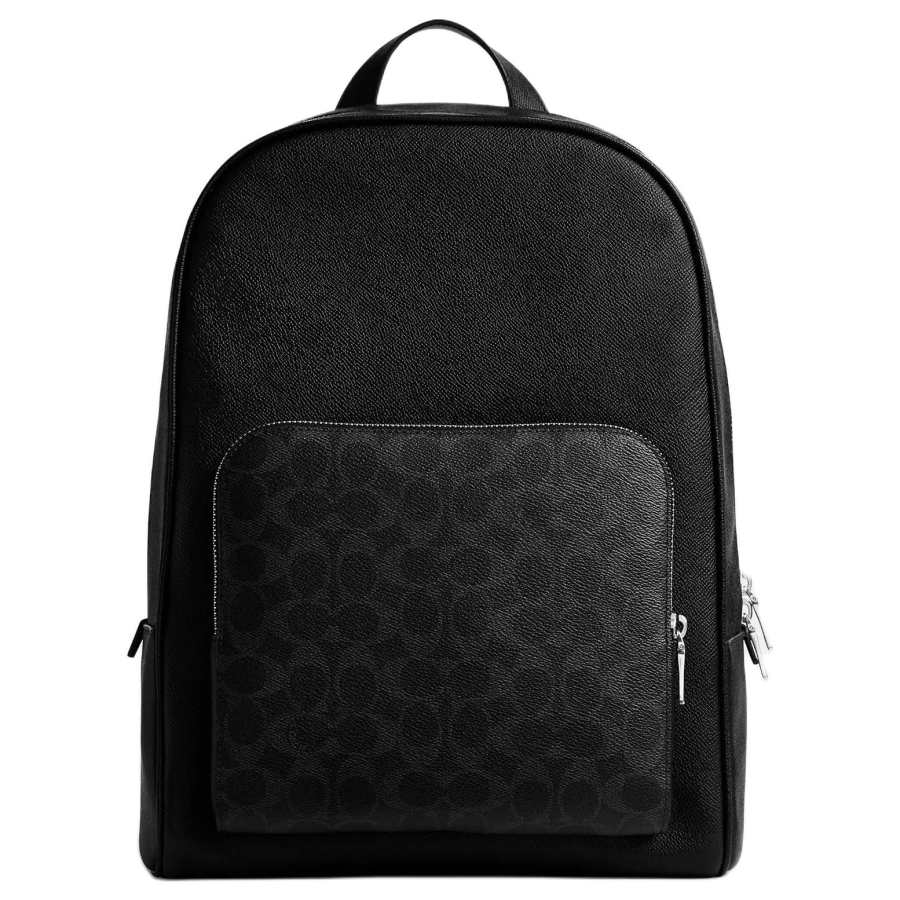 COACH COACH Cow Leather With Artificial Leather Backpack Large Men's Black