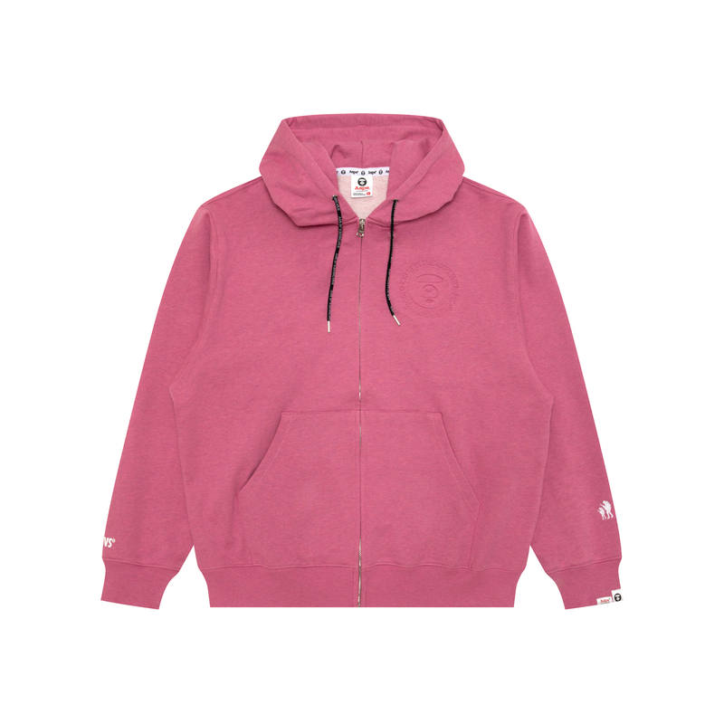 Aape Aape logo-embossed zip-up hoodie