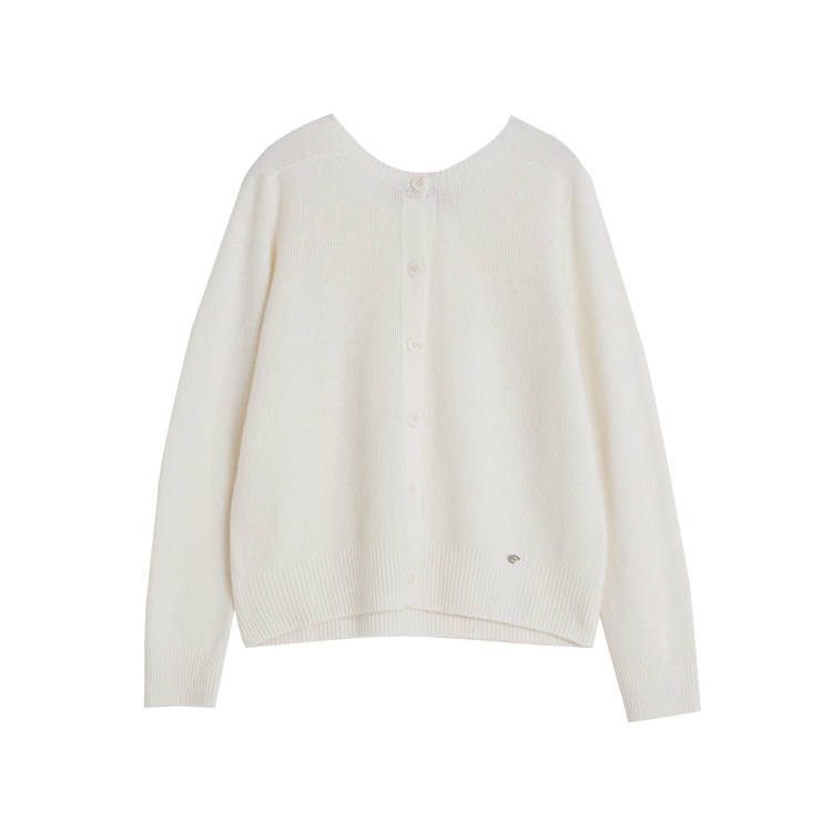 ELLE Knitwear Women's Crew Neck Thickened Cardigan