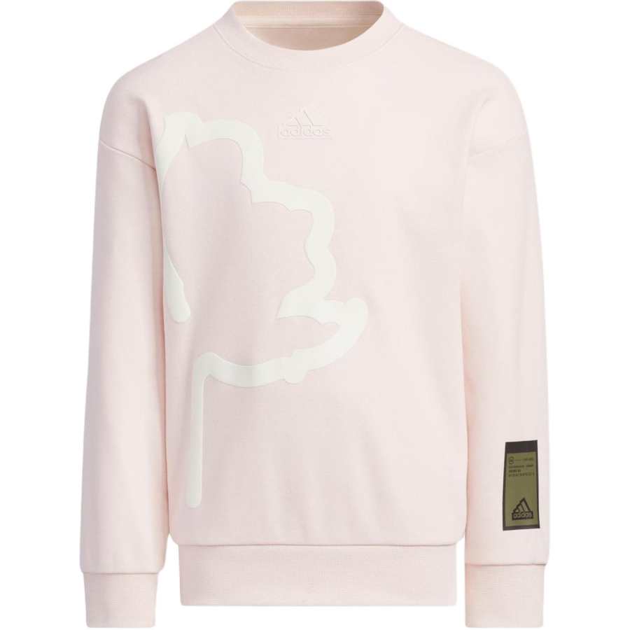 Adidas Adidas Sweatshirt Sportswear Outdoor Sweatshirt Jade White Kids'