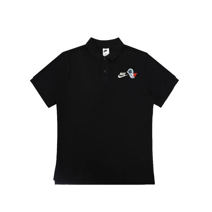 Nike Nike Polo Shirts Unisex Black Polo Collar Moderate Straight Fit
