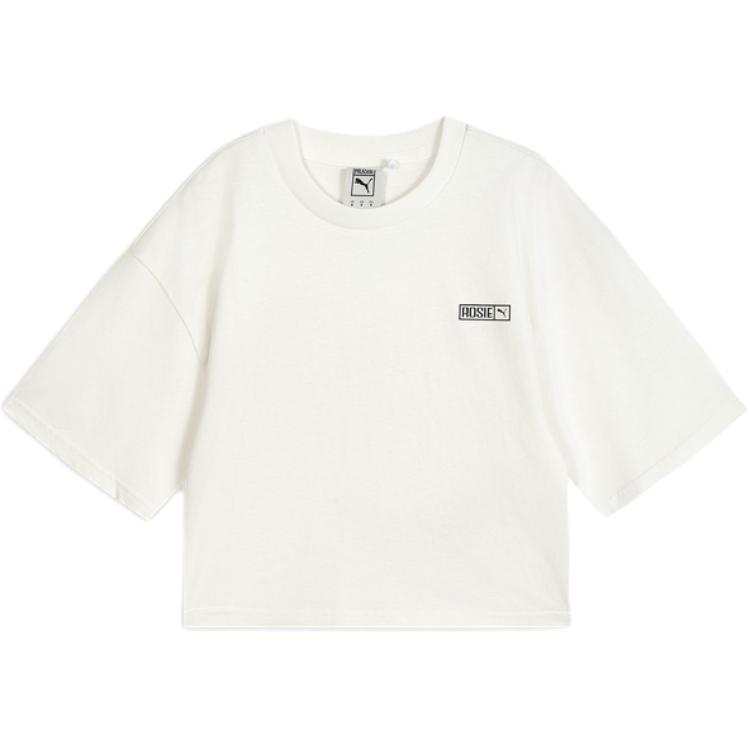 Puma x Rosé logo-detail cropped T-shirt
