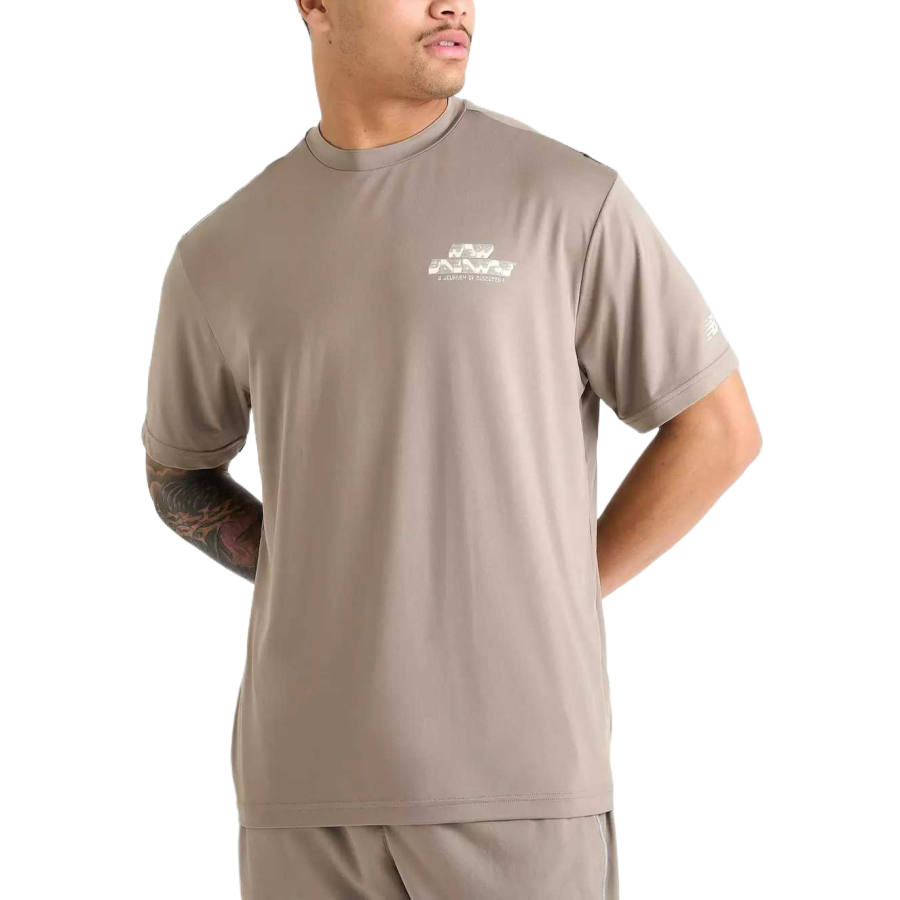 New Balance New Balance T Shirts Men's Beige Crew Neck
