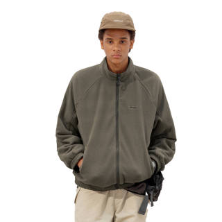 714STREET Jackets Unisex Stand Collar Thickened Reversible