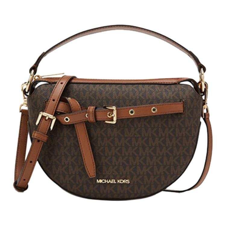 MICHAEL KORS Emilia Artificial Leather Shoulder Bag, Crossbody Bag, Handbag Medium Women's Brown