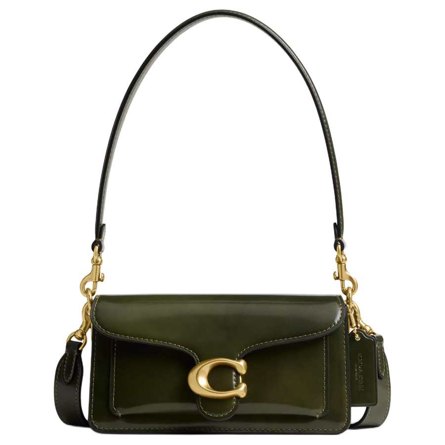 COACH Tabby Calfskin Shoulder Bag Small Women's Olive