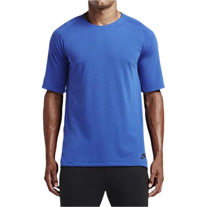 Nike Nike T Shirts Men's Blue Crew Neck Moderate Straight Fit