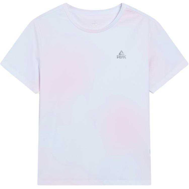 PEAK T Shirts Women's Snow Crystal Blue Crew Neck Moderate Straight Fit