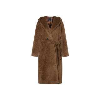 'S MAX MARA Velvet Jackets Women's Umber Hooded Thickened