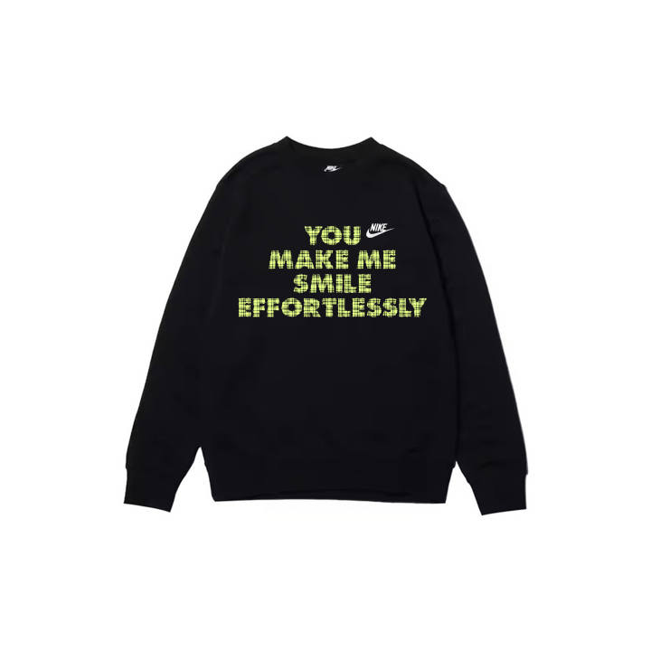 Nike Nike Swoosh Sweatshirts Men's Black Crew Neck Moderate Regular