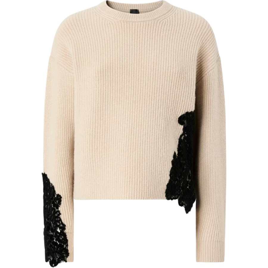 PINKO Pinko lace-appliqué sweater