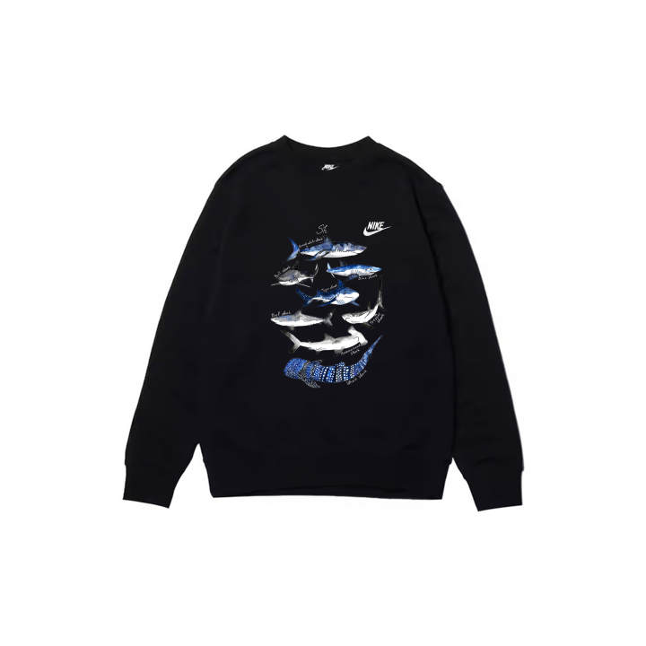 Nike Nike Sweatshirts Men's Black Crew Neck Moderate Regular