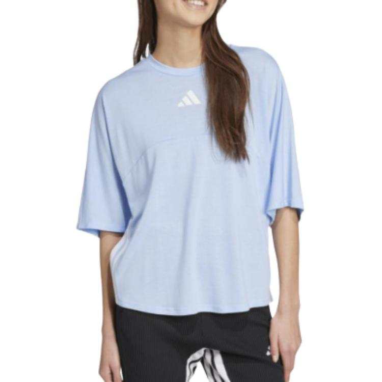 Adidas Adidas Clothing T Shirts Women's Blue Crew Neck