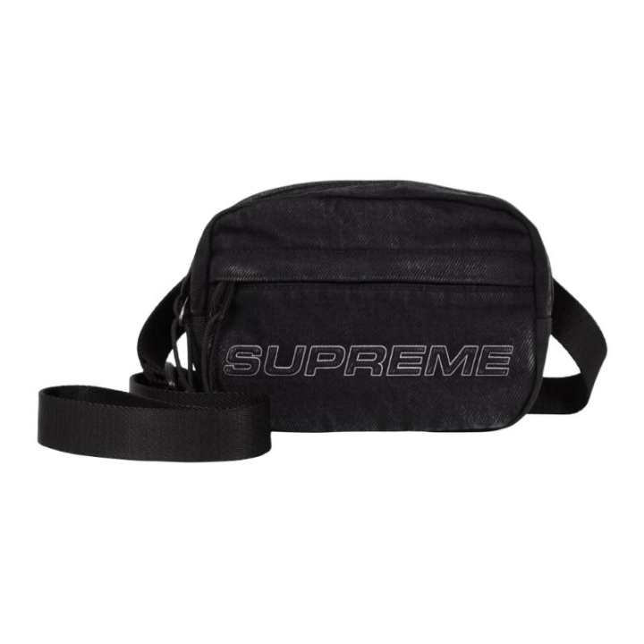 Supreme Supreme Cotton Shoulder Bag, Crossbody Bag Mini Unisex Black