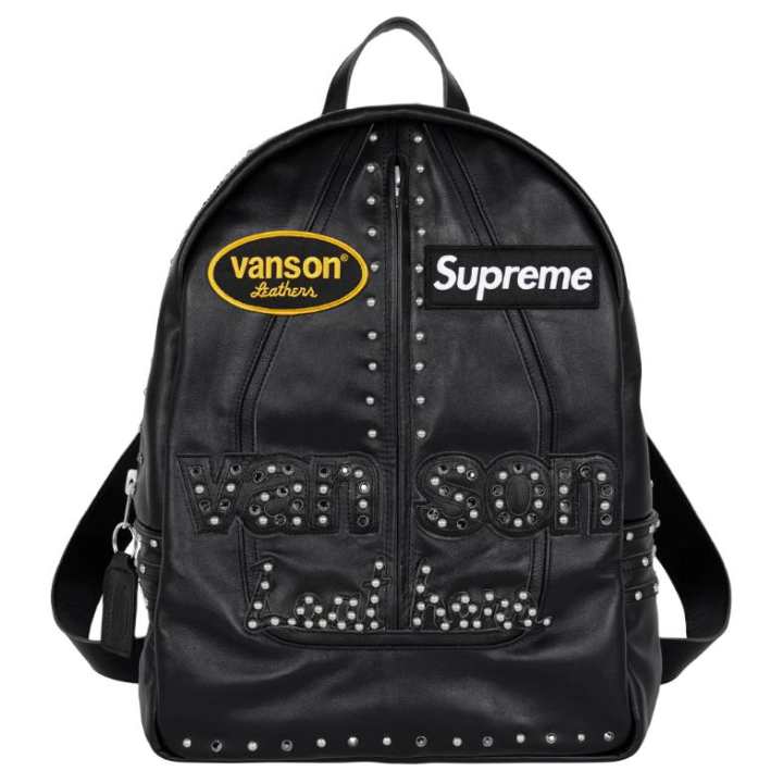 Supreme Supreme Cow Leather Backpack Regular Unisex Black